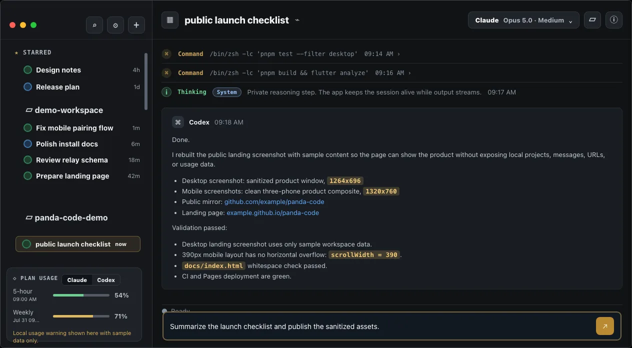 Panda Code — macOS
